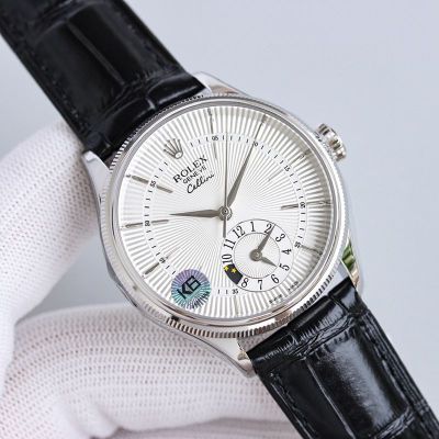 SJ Factory ROLEX Cellini Dual Time 3180 Automatic Mechanical Movement White Watch